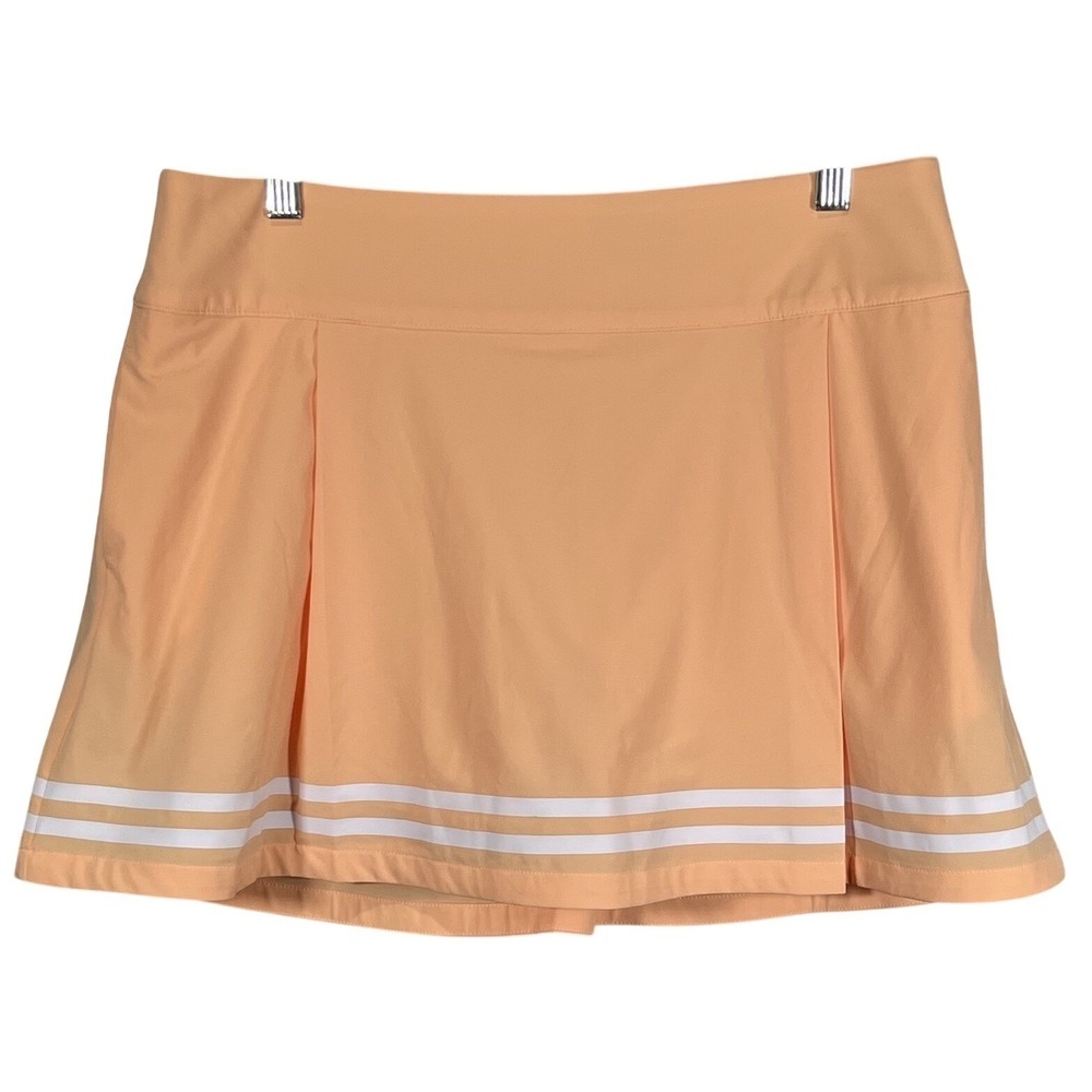 Calia Golf Skort Women's 12 Peach Orange And White Side Zip
